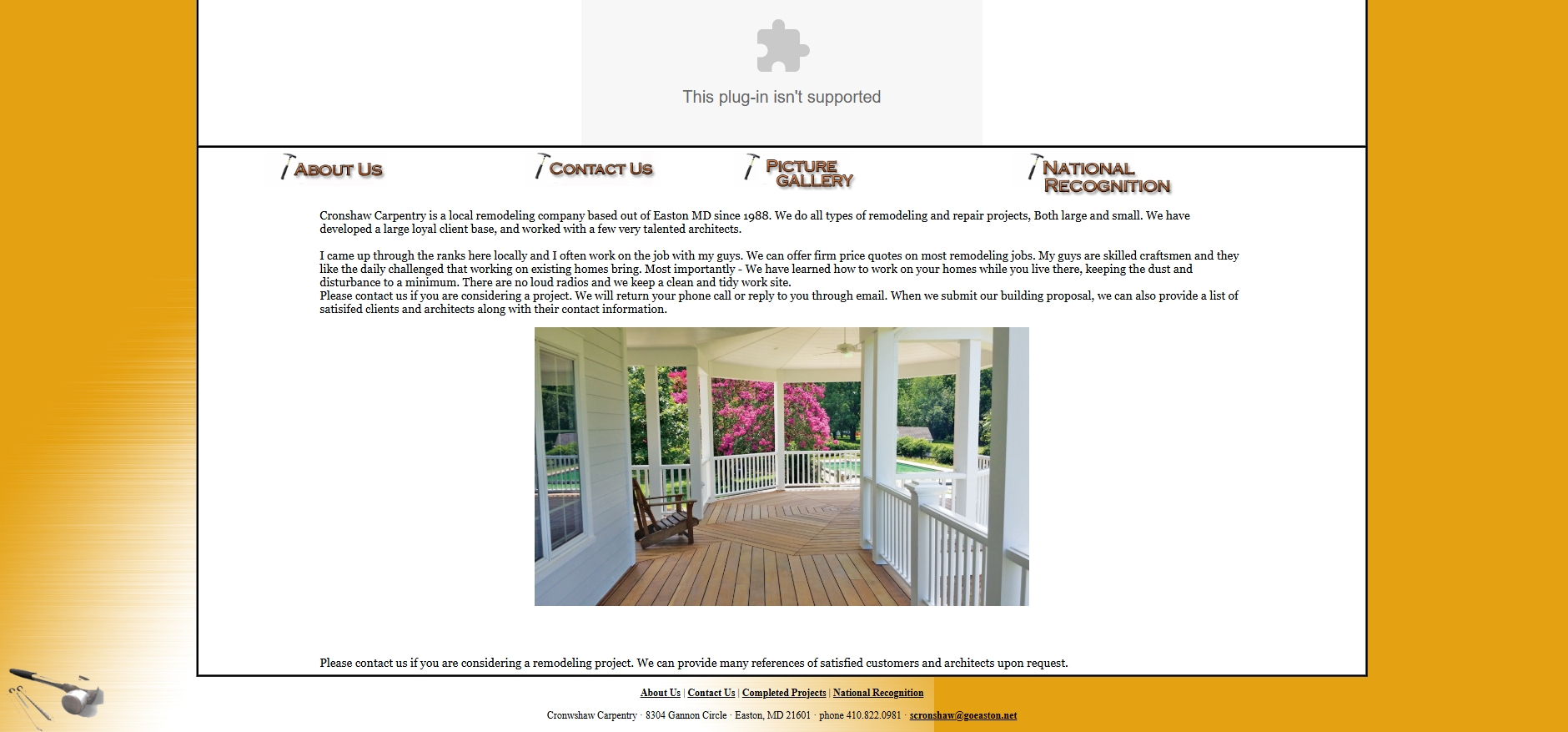 Cronshaw Carpentry old website