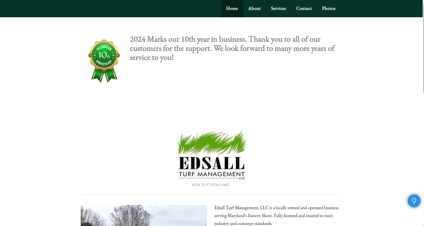 Edsall Turf Management old website
